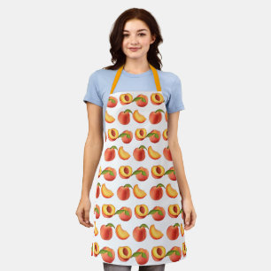Peach Fruit Pattern Apron