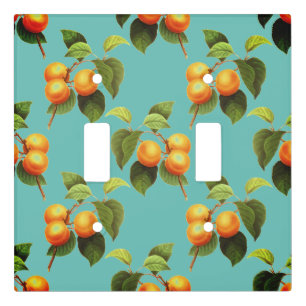 Peach fruit pattern light switch cover