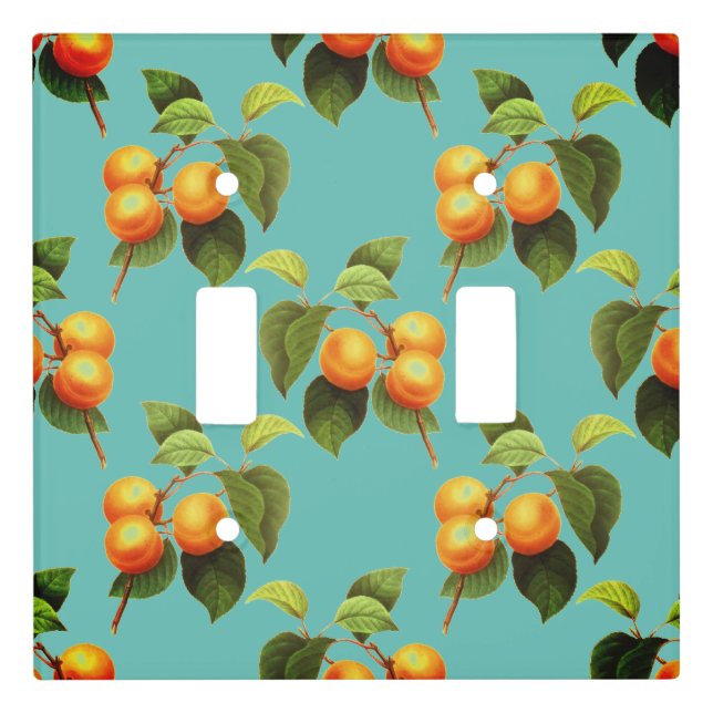 Peach fruit pattern light switch cover (Front)