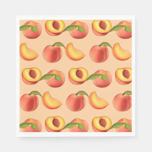 Peach Fruit Pattern Napkins