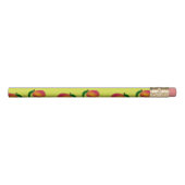 Peach fruit pattern on yellow pencil (Rotated 270)
