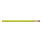 Peach fruit pattern on yellow pencil (Back)