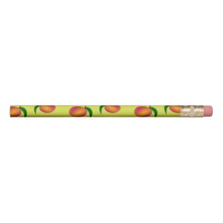 Peach fruit pattern on yellow