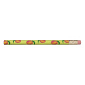 Peach fruit pattern on yellow pencil (Front)