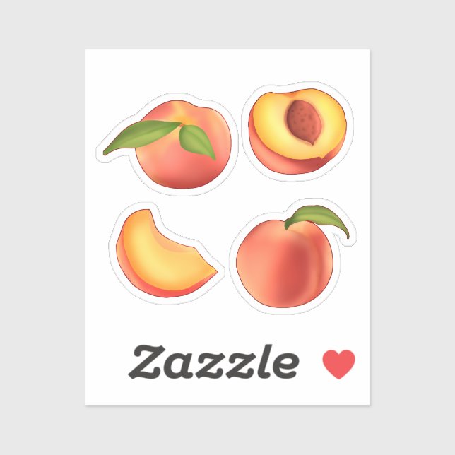 Peach Fruit Pattern Sticker (Sheet)