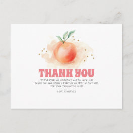 Peach Fruit Sweet Thank You Postcard