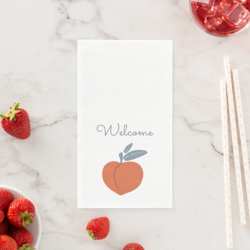 Peach Fruit Welcome Paper Guest Towels