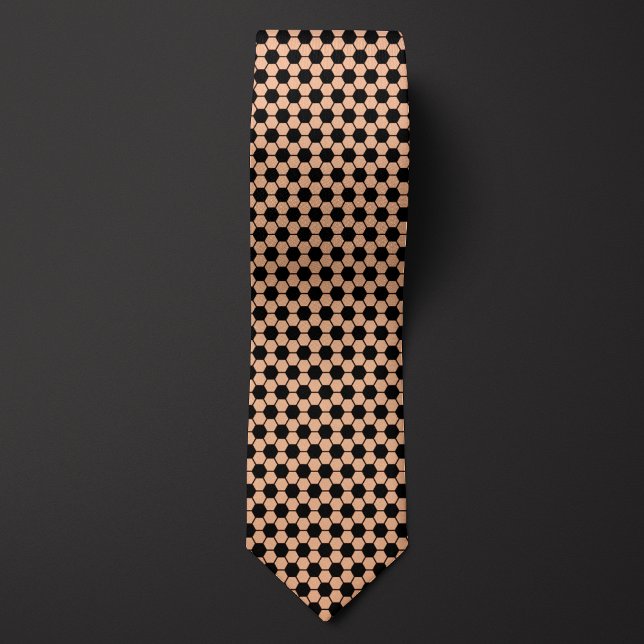 Peach Futbol Soccer Ball Pattern Neck Tie (Creator Uploaded)
