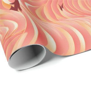 Peach Fuzz Abstract Botanical Fruity Pattern 6 Wrapping Paper