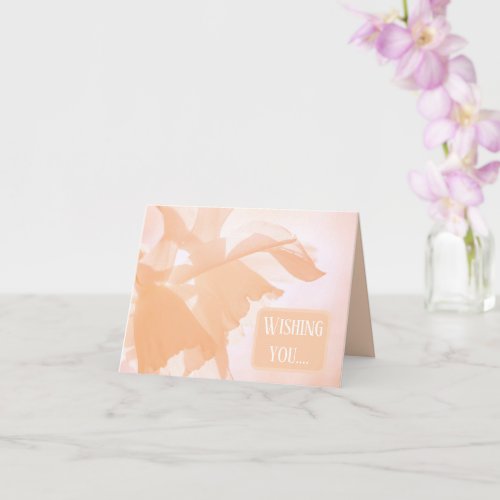 Peach Fuzz Abstract Floral Card