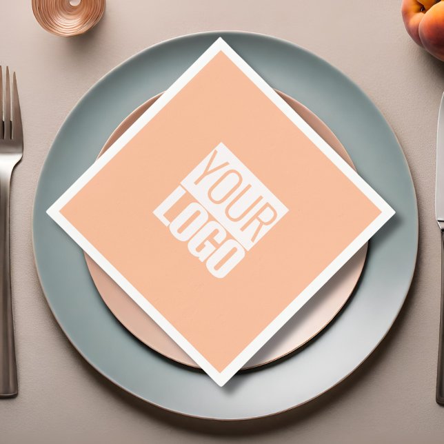 Peach fuzz  - add your  logo   napkins (Creator Uploaded)