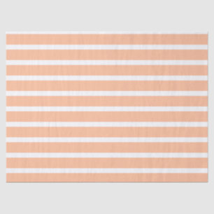peach fuzz and white stripes tissue paper