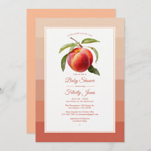 Peach Fuzz Baby Shower Invitation