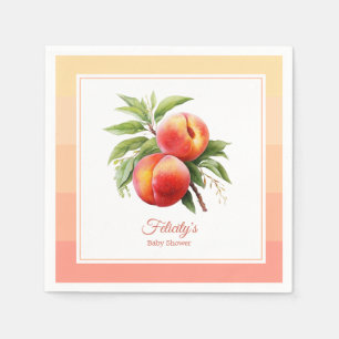 Peach Fuzz Baby Shower Napkins