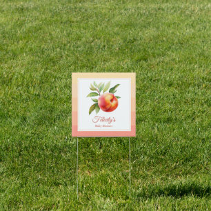 Peach Fuzz Baby Shower Sign