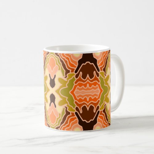 Peach Fuzz Boho Shabby Chic Geometric Abstract Art Coffee Mug