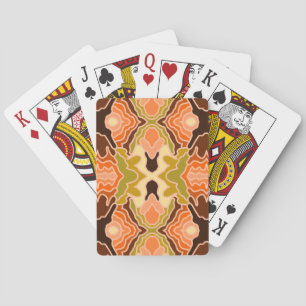 Peach Fuzz Boho Shabby Chic Geometric Abstract Art Poker Cards