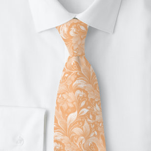 Peach Fuzz Botanical Batik Neck Tie