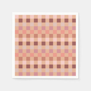 Peach Fuzz Checkerboard Napkins