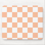 Peach Fuzz Checkered Gingham Pattern Mouse Pad<br><div class="desc">Peach Fuzz Checkered Gingham Pattern</div>