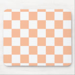Peach Fuzz Checkered Gingham Pattern Mouse Pad<br><div class="desc">Peach Fuzz Checkered Gingham Pattern</div>