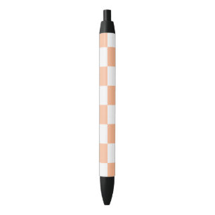 Peach Fuzz Checkered Gingham Pattern Pen