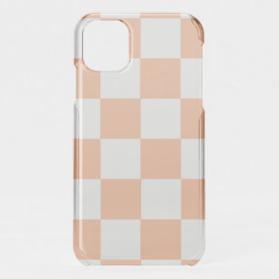 Peach Fuzz Checkered Gingham Pattern iPhone 11 Case