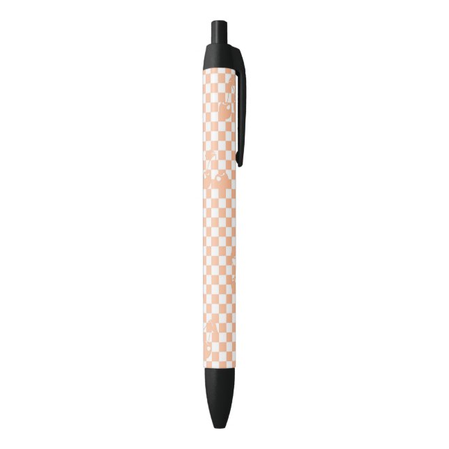 Peach Fuzz Cherry Gingham Pattern Pen (Bottom (Vertical))