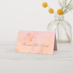 Peach Fuzz Classic Minimalist Modern Wedding Place Card
