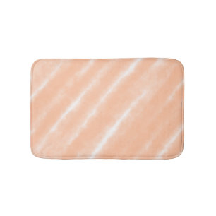 Peach Fuzz Color Watercolor Abstract Pattern Bath Mat
