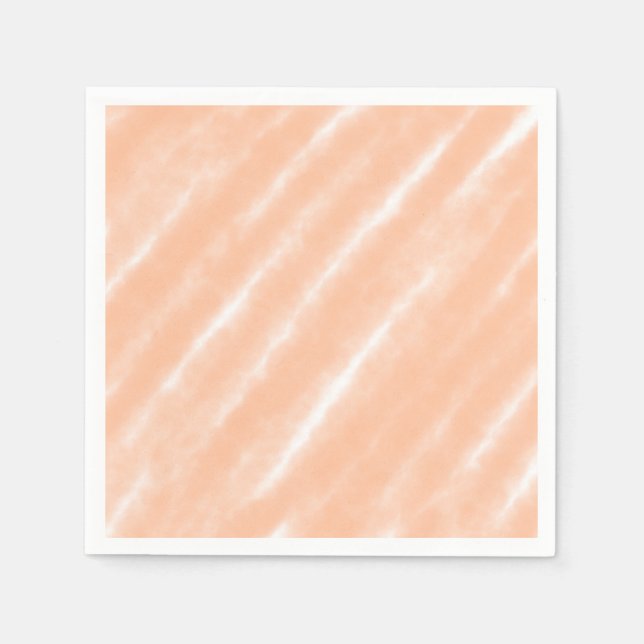 Peach Fuzz Color Watercolor Abstract Pattern Napkins (Front)