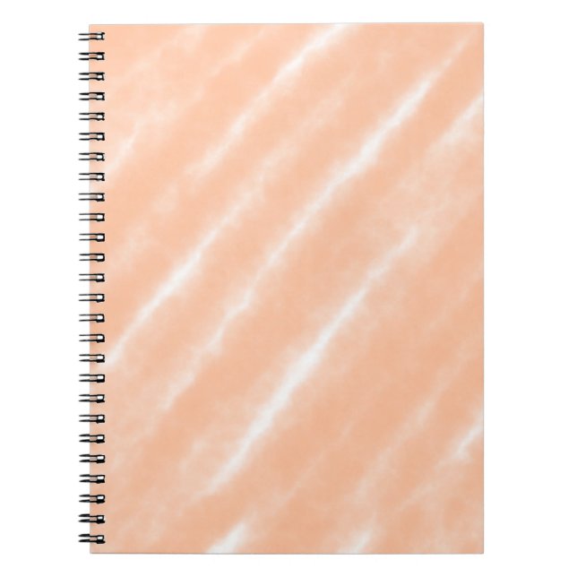Peach Fuzz Color Watercolor Abstract Pattern Notebook (Front)