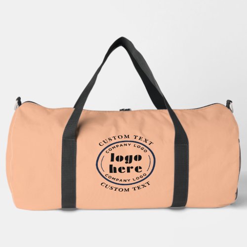 Peach Fuzz Company Logo Business Promotional Duffle Bag