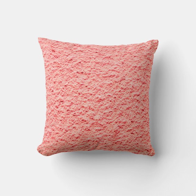 Peach fuzz coral pink throw pillow (Front)