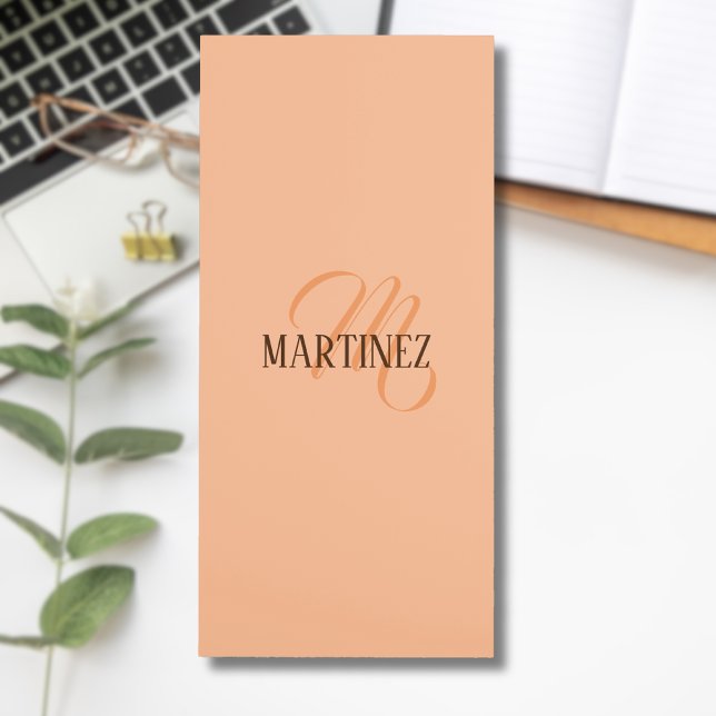Peach Fuzz Elegant Personalized Name  Magnetic Notepad (Creator Uploaded)