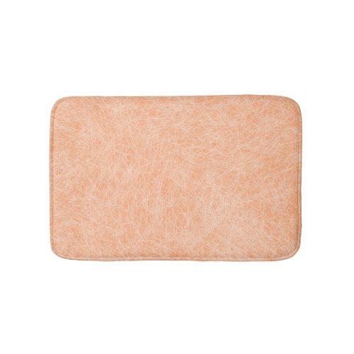 Peach Fuzz Faux Leather  Bath Mat