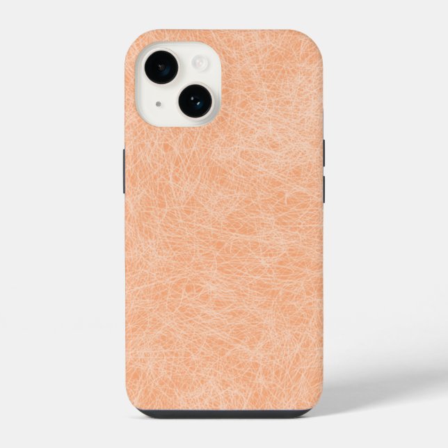 Peach Fuzz Faux Leather  Iphone Case (Back)