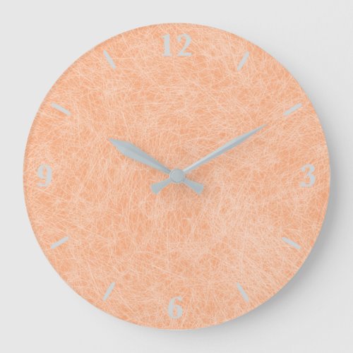 Peach Fuzz Faux Leather  Large Clock