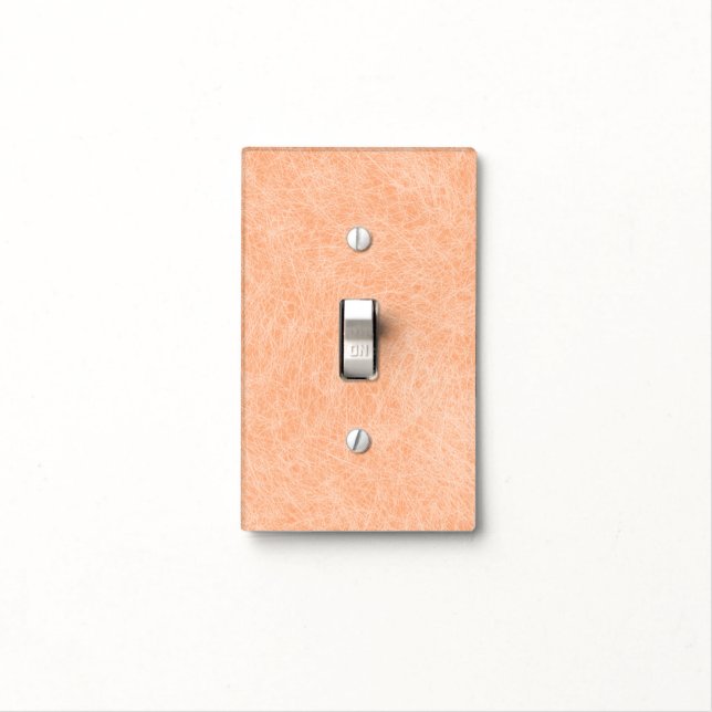 Peach Fuzz Faux Leather  Light Switch Cover (In Situ)