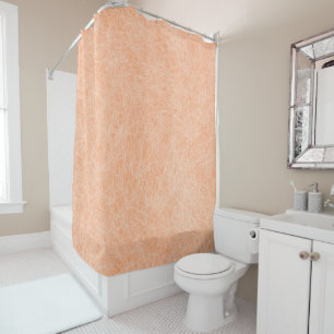 Peach Fuzz Faux Leather Shower Curtain