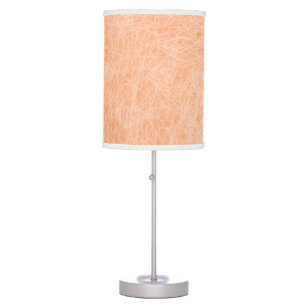 Peach Fuzz Faux Leather  Table Lamp