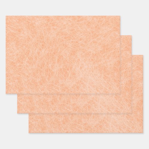 Peach Fuzz Faux Leather  Wrapping Paper Sheets