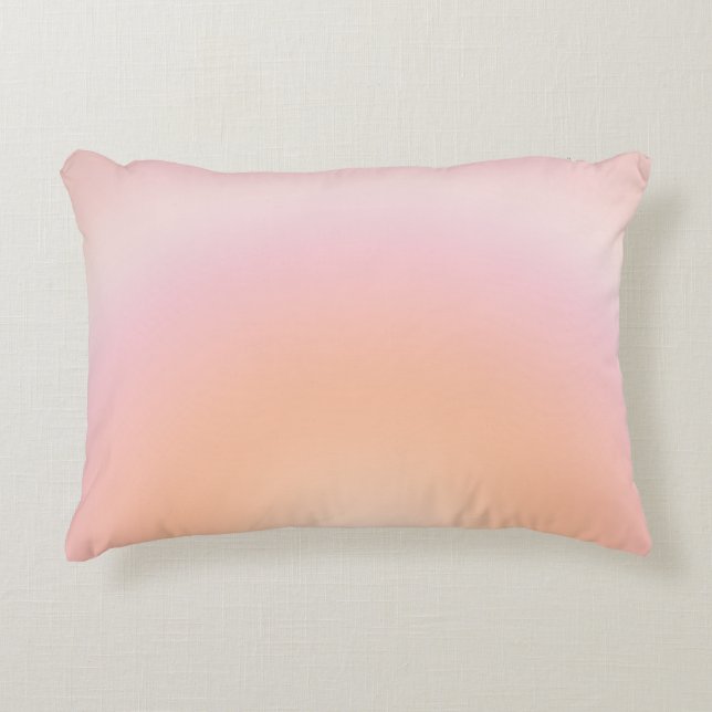 Peach Fuzz Gradient Accent Pillow (Front)