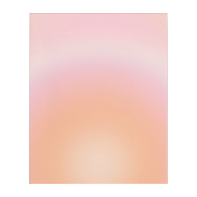 Peach Fuzz Gradient Acrylic Print (Front)