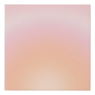 Peach Fuzz Gradient Faux Canvas Print