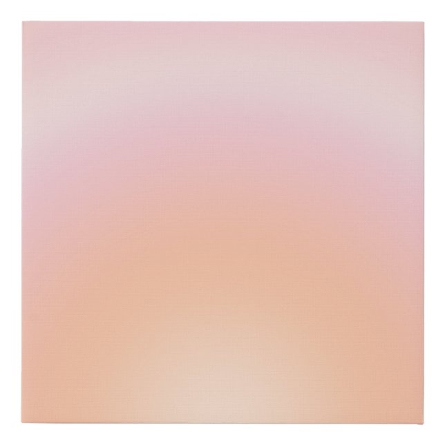 Peach Fuzz Gradient Faux Canvas Print (Front)