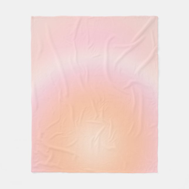 Peach Fuzz Gradient Fleece Blanket (Front)
