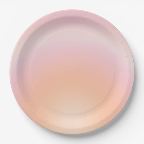 Peach Fuzz Gradient Paper Plates