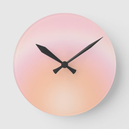 Peach Fuzz Gradient Round Clock