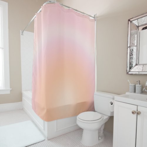 Peach Fuzz Gradient Shower Curtain